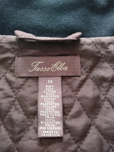 Tasso Elba Men's Knit Full-Zip Lined Jacket Black Brown Size M   image 5