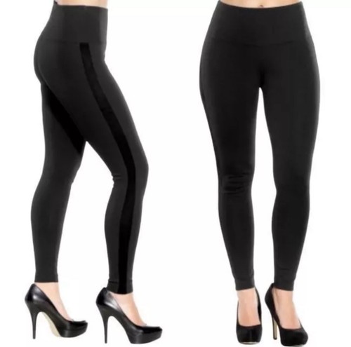 LYSSE Leggings Women’s Size L Black Tuxedo Velvet The Perfect Fit High Waisted