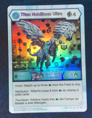 Bakugan: Age of Aurelus Awesome Rare Titan Nobilious Ultra Evo EFS_129_AR_AA_HEX