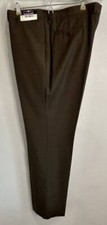 Pronto Uomo Mens Wool Suit Pants Gray Pinstripe Executive Fit 46 New Unhemmed