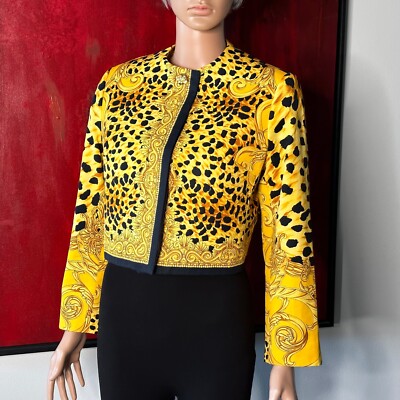 GIANNI VERSACE イエロークロップドジャケット GIANNI VERSACE イエロークロップドジャケット