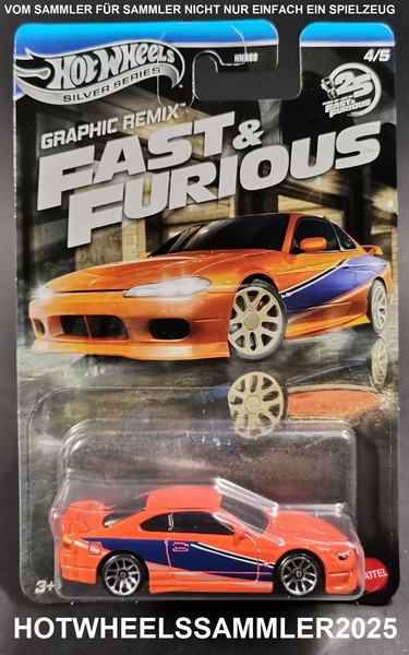 "Hot Wheels Silver Series Fast & Furious \"Nissan Silvia (515)\" JBY48-LA11 Neuware"-image