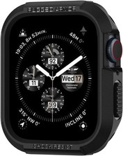 Durable TPU Case for Apple Watch Series 9/8 45mm/44mm - Rugged Armor Black
