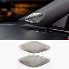 Para Chevy Trax 2024-2026 Plateado Interior Frontal Pilar A Altavoz Marco Cubierta Borde 2P