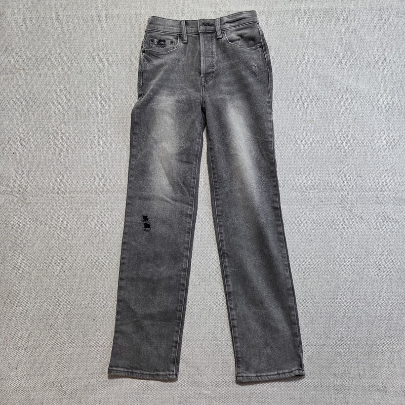 Pistola Jeans Womens Size 24 Black Denim Stretch Straight Leg Regular Fit
