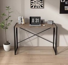 80cm Folding Desk Computer Table Home Office Study Workstation Rustic