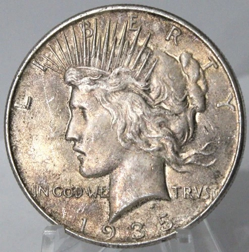 1935 Peace Silver Dollar-AU Condition-90% Silver-Free Shipping    (738)