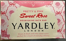 3 Yardley London Ltd. Edition Sweet Rose Nourishing Bath Bars 4oz. Each