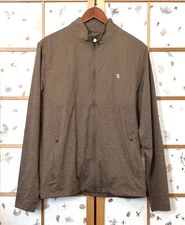 Vuori Men's Sunday Element Track Jacket Pecan Heather Size Large Full Zip