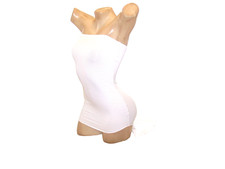 New Stripper Exotic Dancer White Mid Midi Length Tube Dress S/M Dancewear