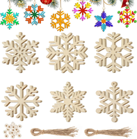 18 StüCk Schneeflocken ChristbaumanhäNger Holz, Weihnachtsbaumschmuck Holz Weihn