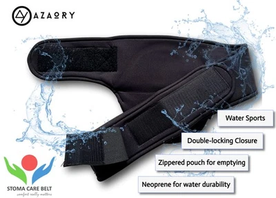 STOMA CARE BELT Neoprene VERTICAL Stoma Belt- Ostomy Belt- ileostomy Belt-Stoma Support