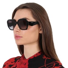 Prada Grey Gradient Square Ladies Sunglasses PR 28ZS 16K90A 53 PR 28ZS 16K90A 53