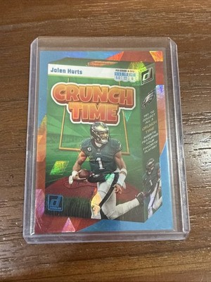 Jalen Hurts [Cubic] #CT-6 2023 Panini Donruss Crunch Time /50