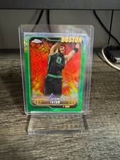 2024-25 Topps Chrome - Jayson Tatum Green Geometric Refractor No. 51