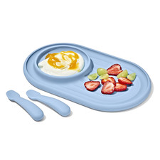 Textured Suction Plate Spoons Set, Dusk, Baby Led Weaning Supplies