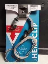 HEROCLIP Hybrid Gear Clip Hook Medium for Camping, Backpack, Organization Blue