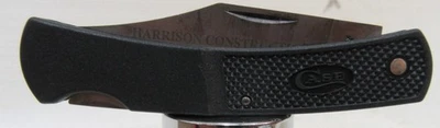 Case XX Pocketknife LT1405L SS Black Handle Clip Point Inscribed Blade - Image 1 of 4