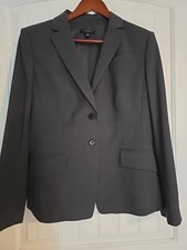 Ann Taylor Women's Grey Wool Blazer, Size 12, Excellent Condition