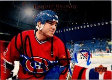Benoit Brunet 1995-96 Upper Deck #156 Auto Hand Signed