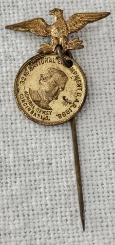 GAR 1898 CINCINNATI OHIO STICKPIN / ADMIRAL DEWEY