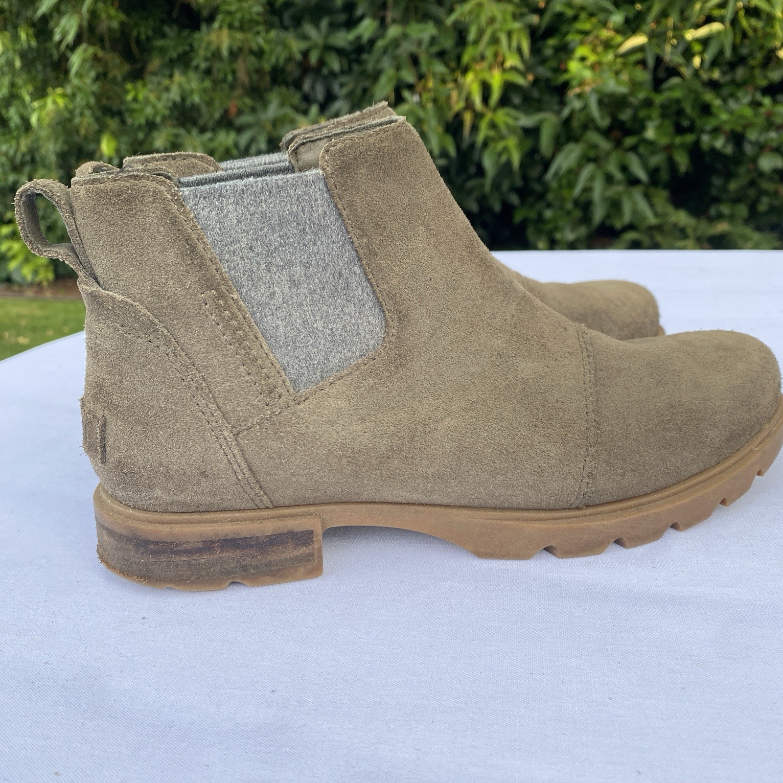 SAOLA Stivali Sorel Emelie III Chelsea donna taglia 7 5 stivaletti casual suola a strappo