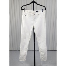 AG Adriano Goldschmied The Legging Ankle Super Skinny Jeans White Size 28R