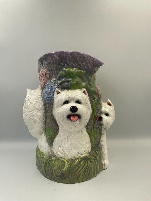 Westie West Highland White Terrier Vase by Carol Baynton Phelps