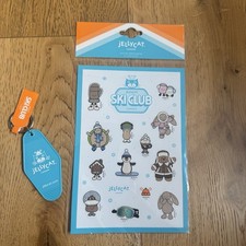 JELLYCAT LONDON SKI CLUB HOLIDAY 2025 STICKER SET  KEYCHAIN