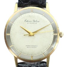Citizen Deluxe Para Shock Phynox 14K Gold Filled Vintage Watch Used From Japan