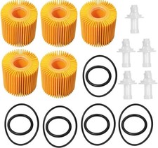 Oil Filter Kit 5Pcs 04152-YZZA1 Replacement for Toyota Avalon Camry Sienna L...