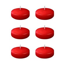 6 Pack 3 Inch Red Floating Candles,3 Candles 3 Inch,