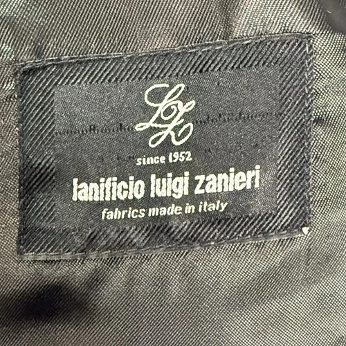 Charles Tyrwhitt Overcoat Zanieri Italian Cashmere/Wool 48R Navy Surgeon Cuff image 19