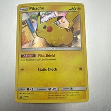 Pikachu SM157 Sm Promo Holo Pokémon TCG Basic Card Static Shock Pika Shield
