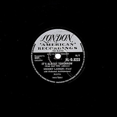 SNOOKY LANSON 78 IT'S ALMOST TOMORROW / WHY DON'T YOU WRITE UK LONDON HL 8223 V+