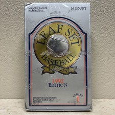 1992 Edition Leaf Set Baseball Series 1 36 Packs Factory Sealed Box MLB Major L