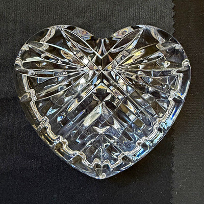 Waterford Crystal Clear Heart-Shaped paper weight