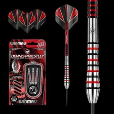 WINMAU DENNIS PRIESTLEY 90% Tungsten 23 Gram Steel Tip Darts 1060.23