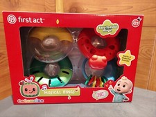 NIB COCOMELON  FIRST ACT  4 PIECE MUSICAL RINGS FOR 12 MONTHS