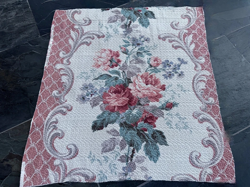 Tela de corteza francesa Shabby Chic rubor rosas y encaje artes y manualidades vintage Foto 2 de 4