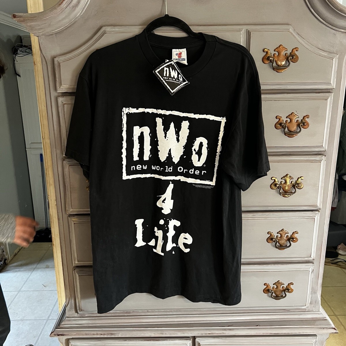 Vintage 1998 NWO New World Order 4 Life T Shirt Large WCW Vintage 1998 NWO New World Order 4 Life T Shirt Large WCW