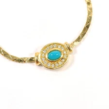 Christian Dior Necklace metal/Rhinestone Women Accessories Jewelry vintage