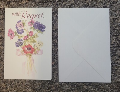 Mit Bedauern RSVP Karte und Umschlag Hochzeit Anlass Party Blumen