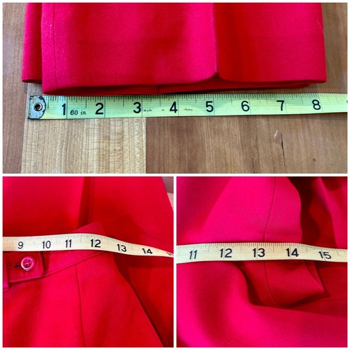 Vintage 80s Pendleton Red Pants 100% Wool Preppy Tailored Size 12 P - Picture 6 of 6