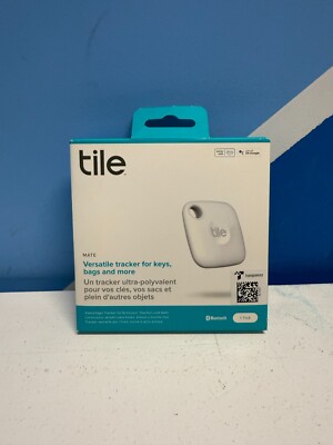 Tile Mate Universal Bluetooth Tracker GPS for Keychain / Phone/Bags - White, NIB