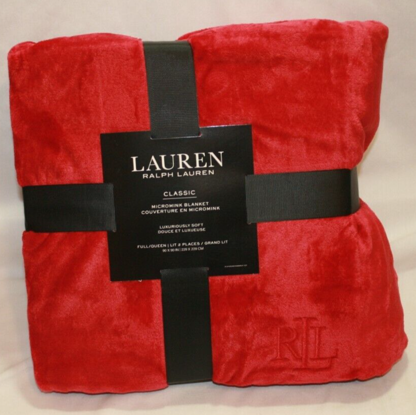 Lauren Ralph Lauren Red Classic Micromink Plush 90x90
