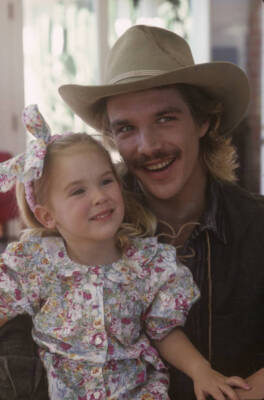 American actor John Clark Gable and daughter Kayley 1984 OLD PHOTO