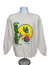 VINTAGE Oregon DUCKS Football 1995 Rose Bowl SWEATSHIRT Men's L