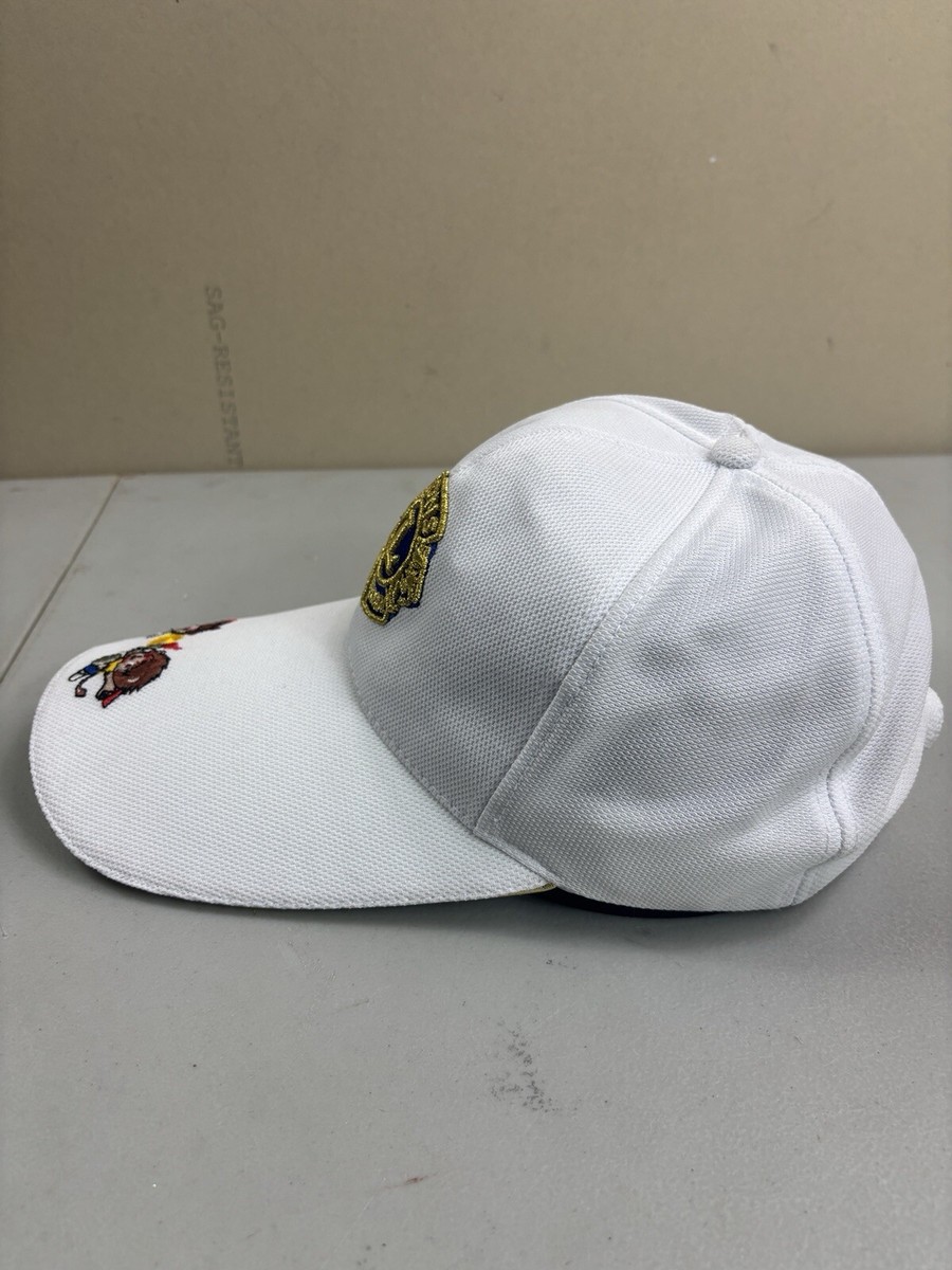 VINTAGE Lions International Club Hat Long Bill Cap White Crest