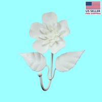 Flower Hook Wrought Iron White | Renovator's Supply on sale Flower Hook Wrought Iron White | Renovator's Supply on sale